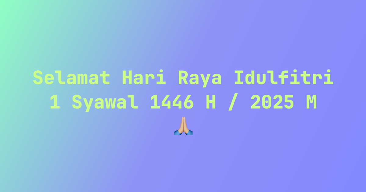 Selamat Idulfitri